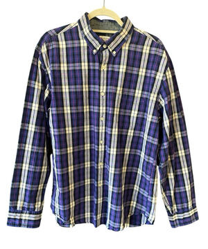 J Crew Shirt Mens XL Plaid Long Sleeve Career Office Casual Cotton Button Down